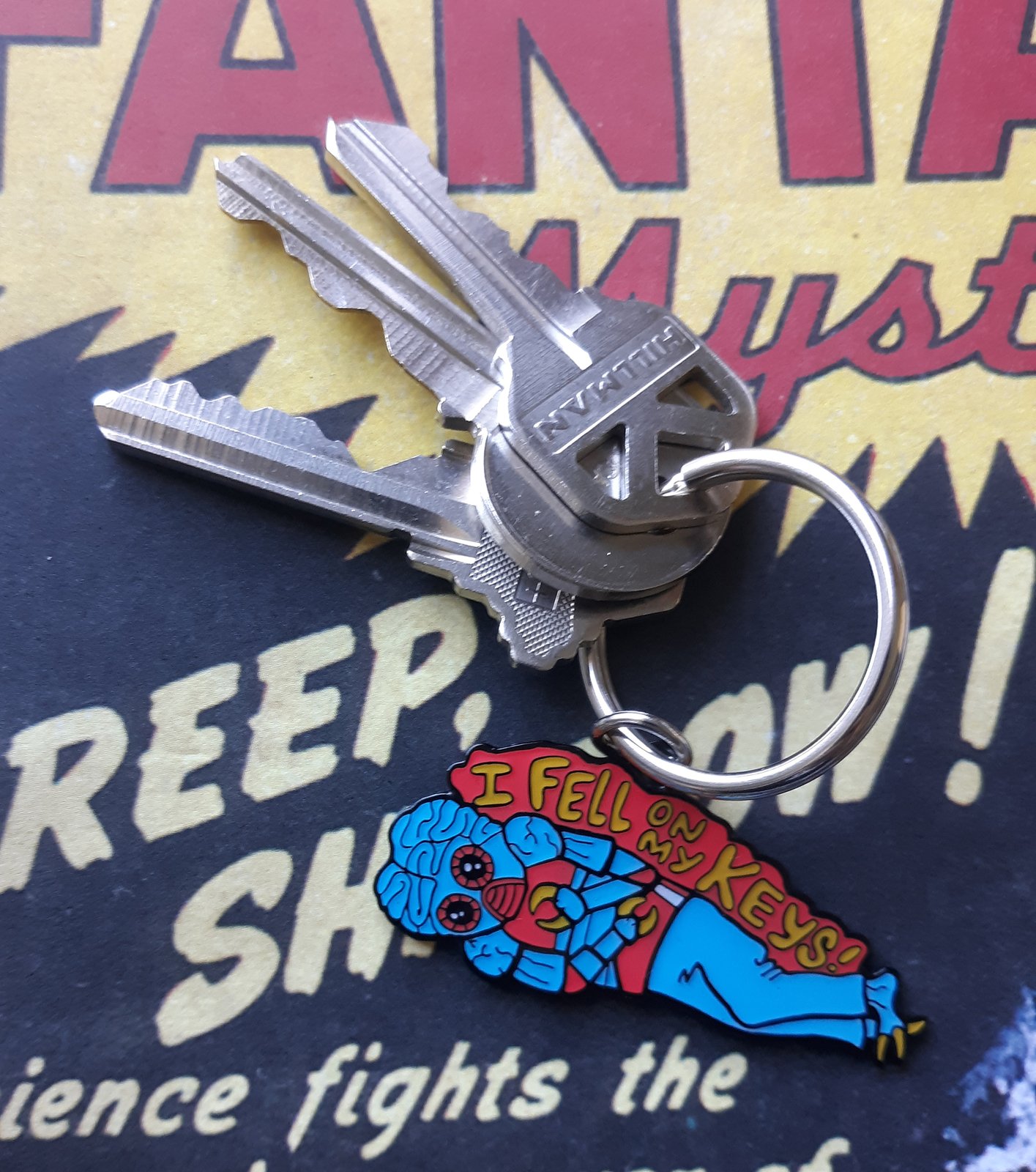 I FELL ON MY KEYS This Island Earth/MST3K Metaluna Mutant Keychain